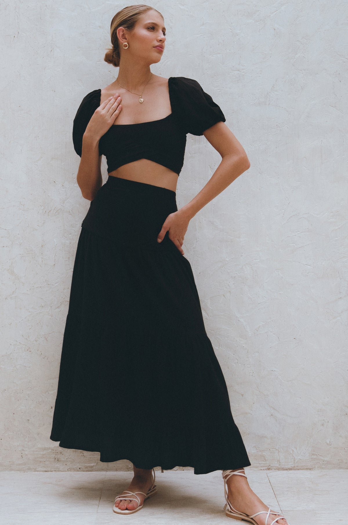 Kiana Linen Crop Top