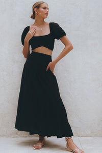 Kiana Linen Crop Top