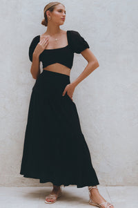 Kiana Linen Crop Top