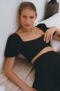 Kiana Linen Crop Top