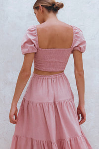 Kiana Linen Crop Top