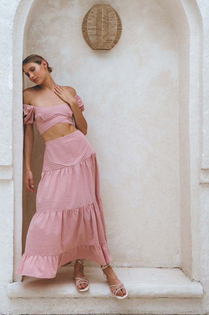 Kiana Linen Crop Top