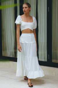 Kiana Linen Crop Top