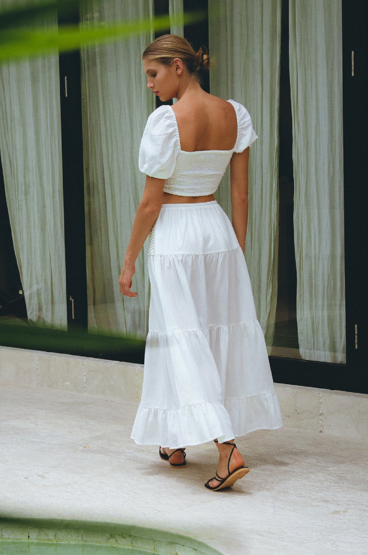 Kiana Linen Crop Top