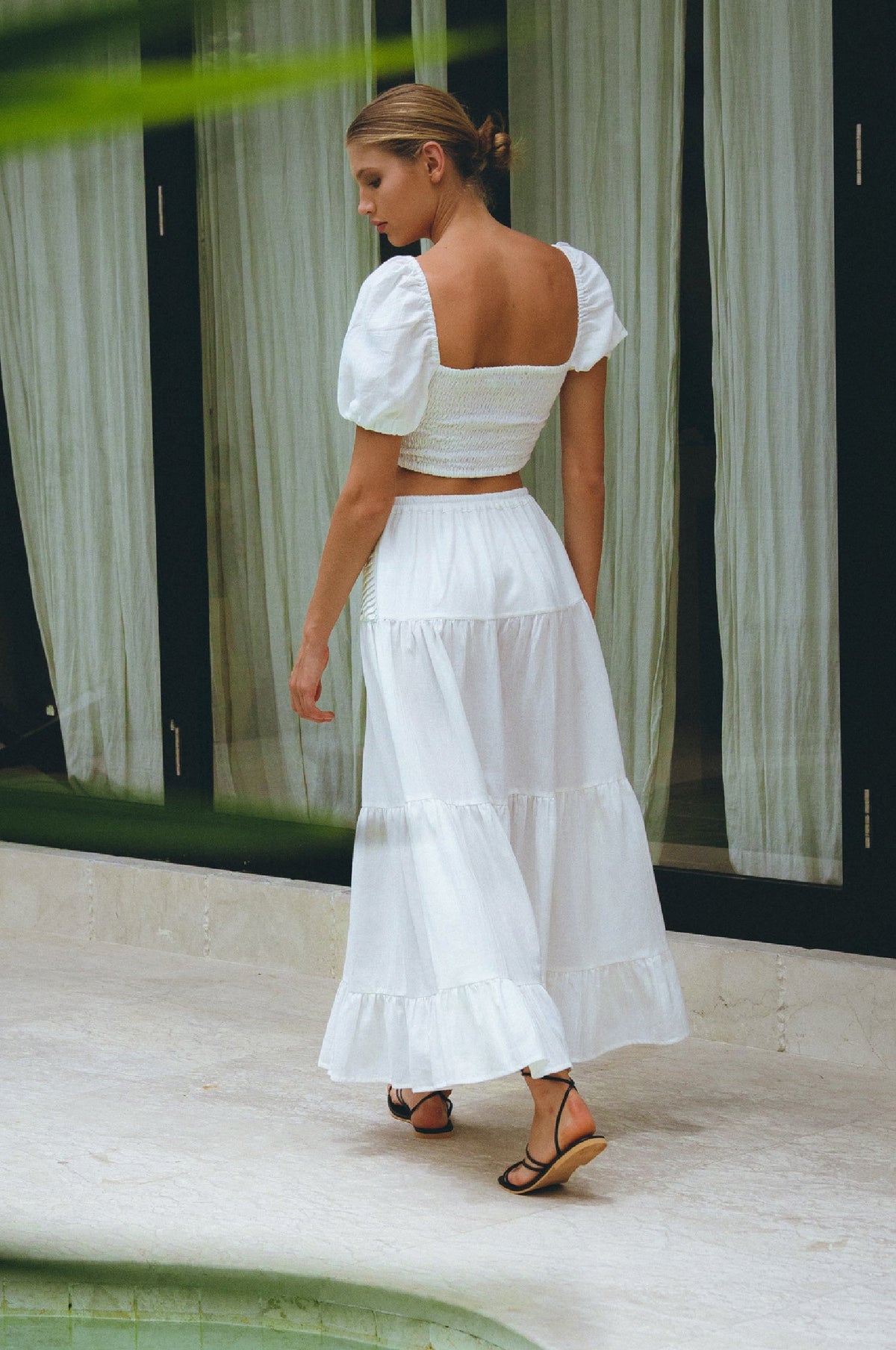 Kiana Linen Crop Top