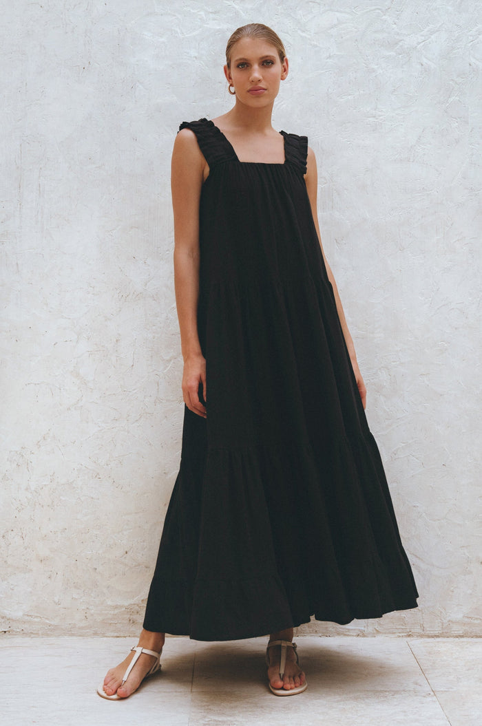 La Palma Linen Maxi Dress
