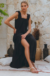 La Palma Linen Maxi Dress