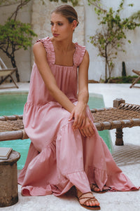 La Palma Linen Maxi Dress