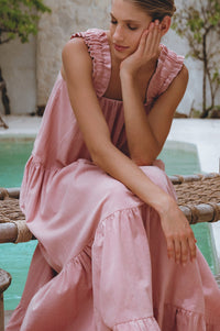 La Palma Linen Maxi Dress