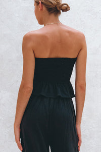 Laura Smocked Linen Top