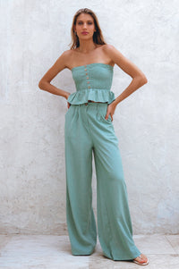 Laura Smocked Linen Top