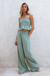 Laura Smocked Linen Top