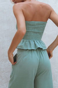 Laura Smocked Linen Top