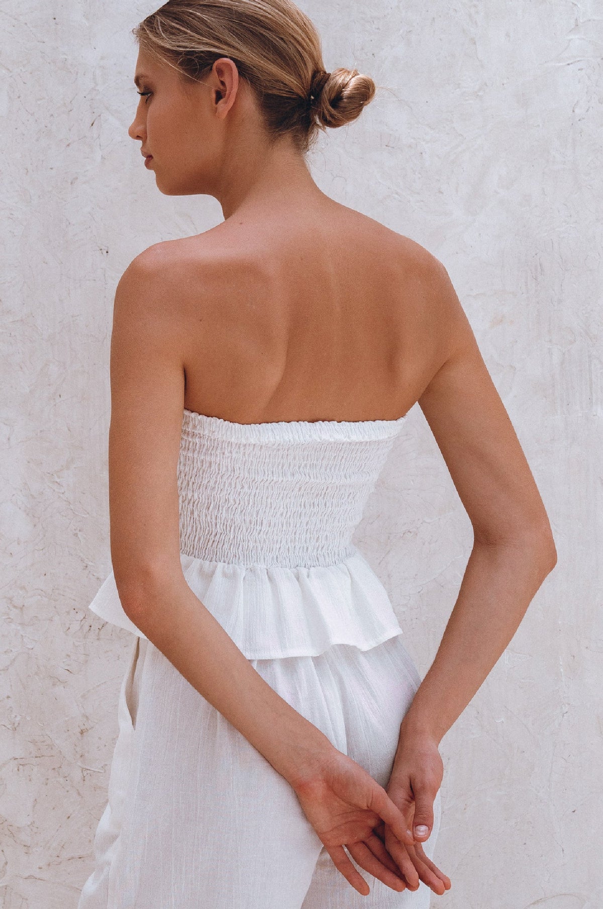 Laura Smocked Linen Top