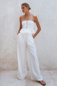 Laura Smocked Linen Top