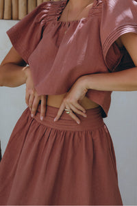 Laurent Linen Midi Skirt (Sale)