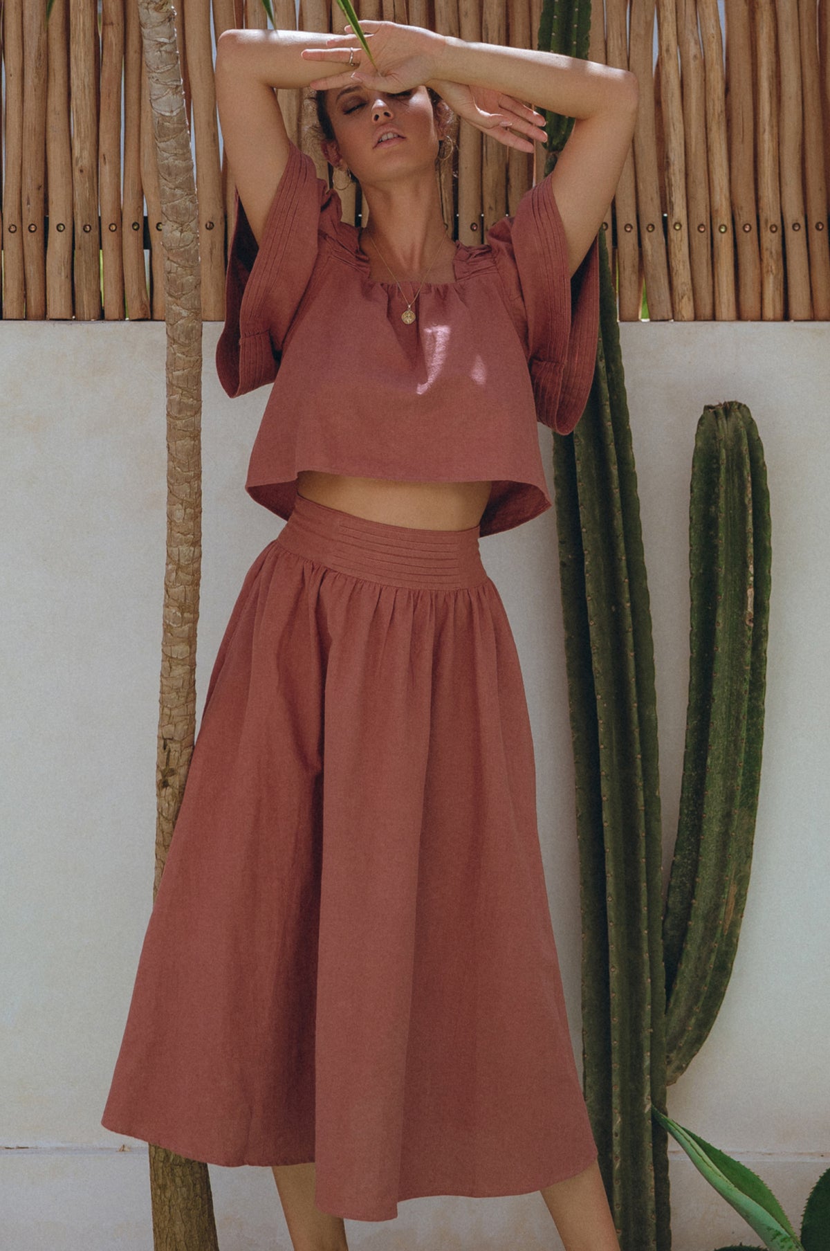 Laurent Linen Midi Skirt (Sale)