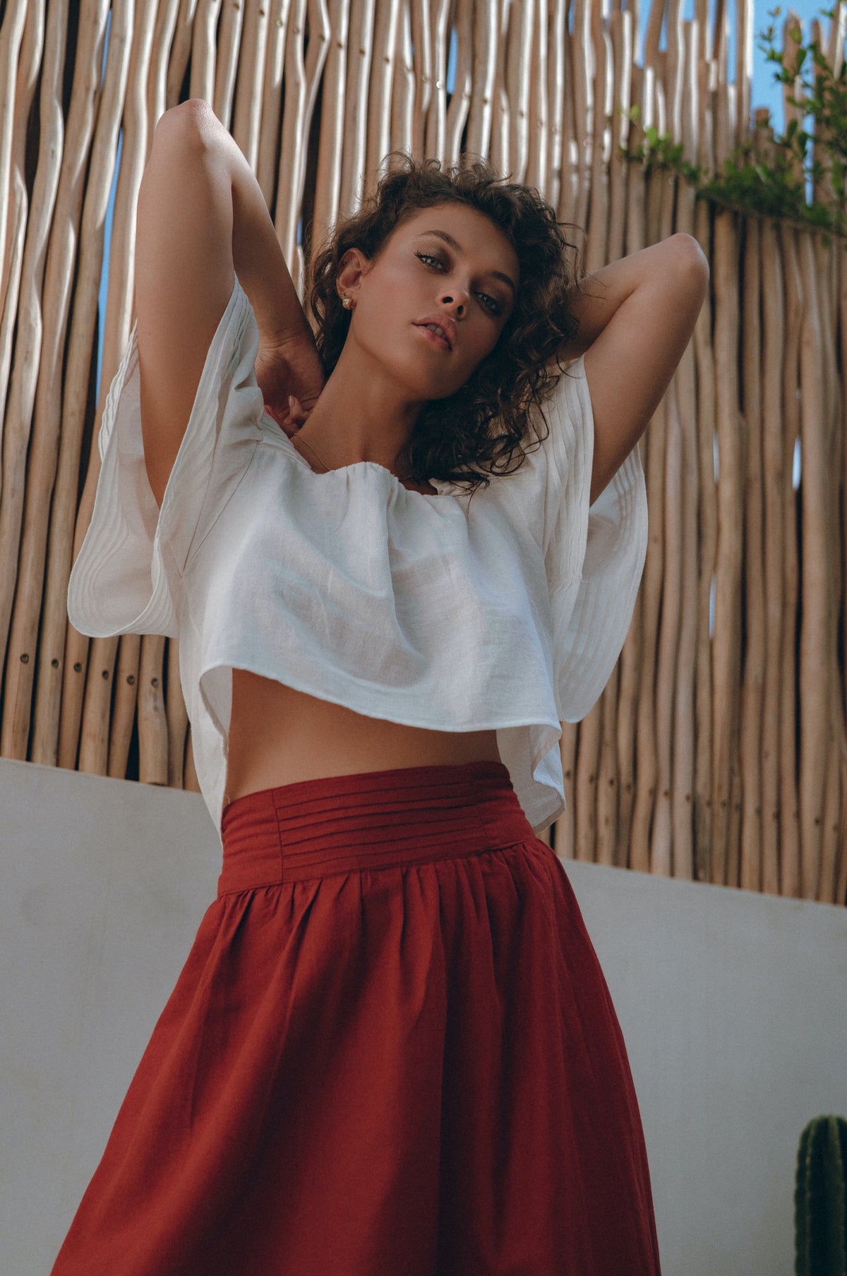 Laurent Linen Midi Skirt (Sale)