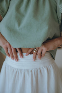 Laurent Linen Midi Skirt (Sale)