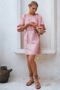 Medea Linen Mini Dress (Sale)