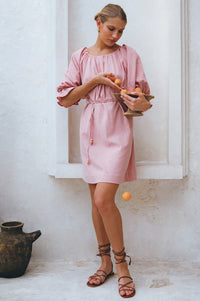 Medea Linen Mini Dress (Sale)