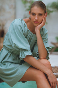 Medea Linen Mini Dress (Sale)