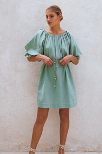 Medea Linen Mini Dress (Sale)