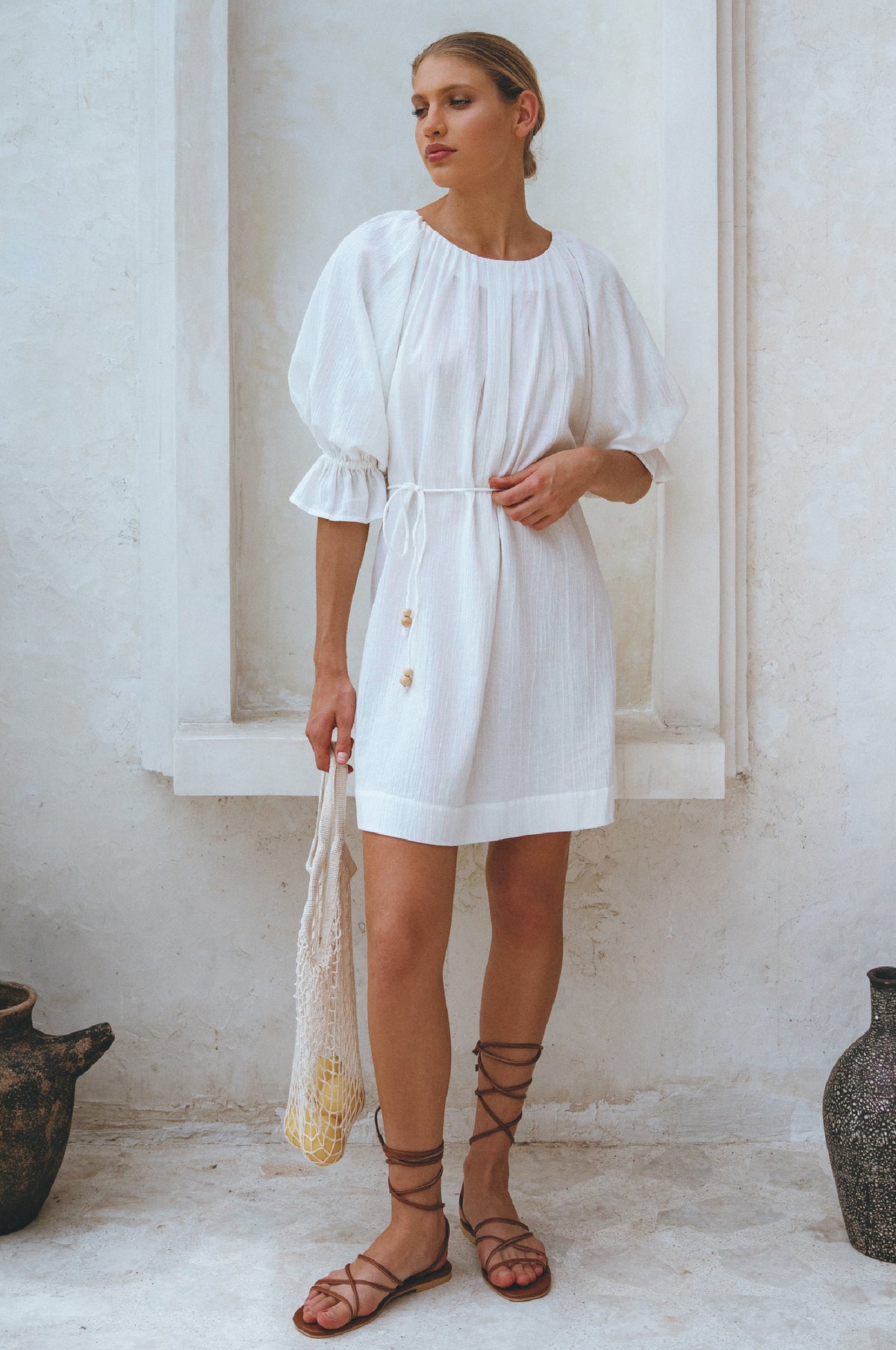 Medea Linen Mini Dress (Sale)