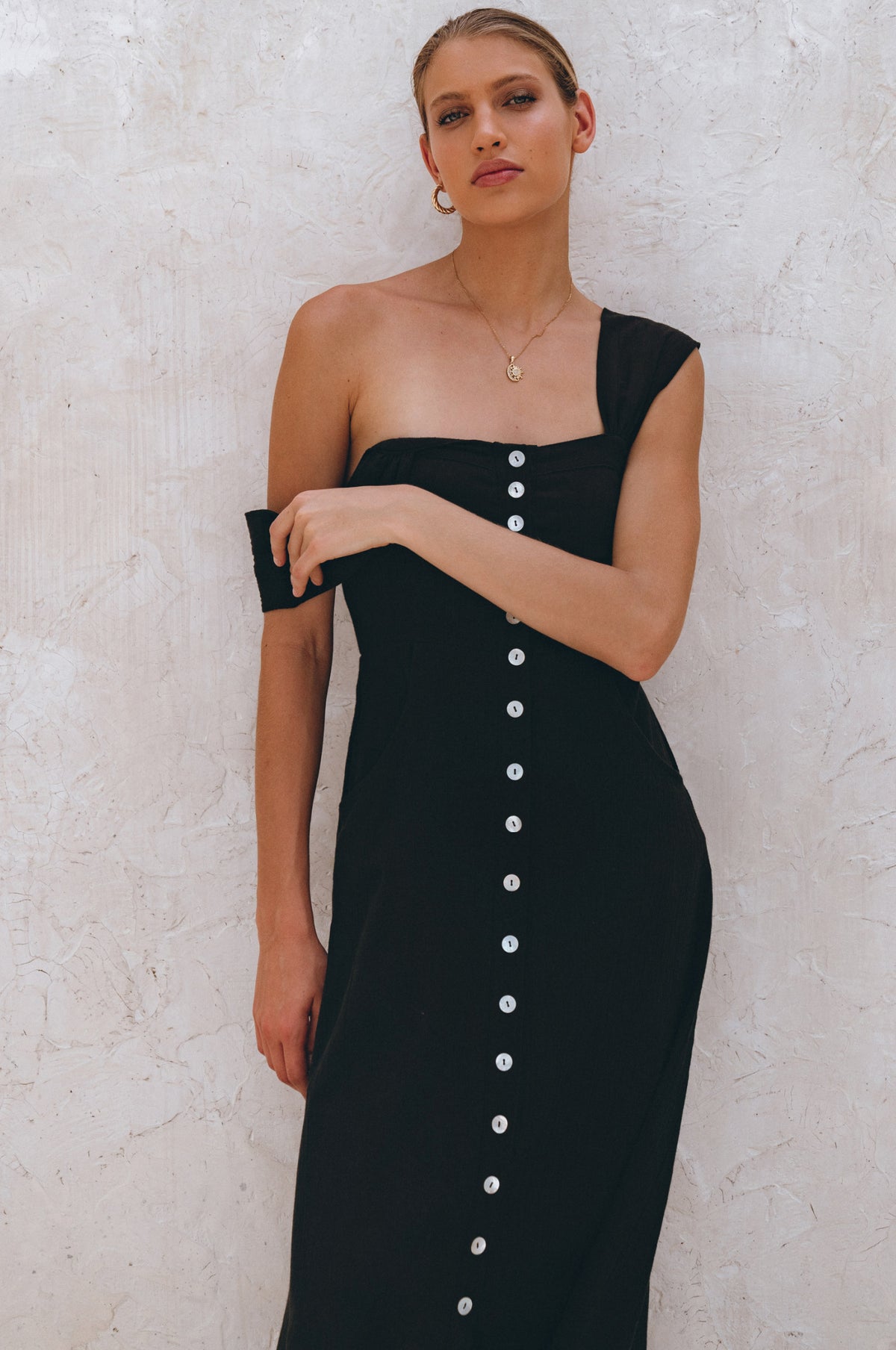 Mira Linen Midi Dress