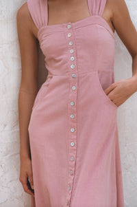 Mira Linen Midi Dress