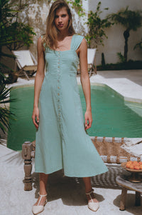 Mira Linen Midi Dress