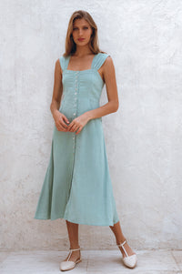 Mira Linen Midi Dress