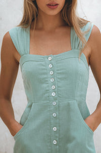 Mira Linen Midi Dress