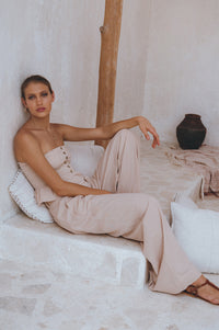Raya Wide Leg Linen Pants