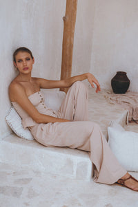 Raya Wide Leg Linen Pants