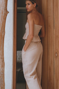 Raya Wide Leg Linen Pants