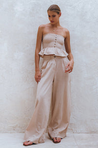 Raya Wide Leg Linen Pants