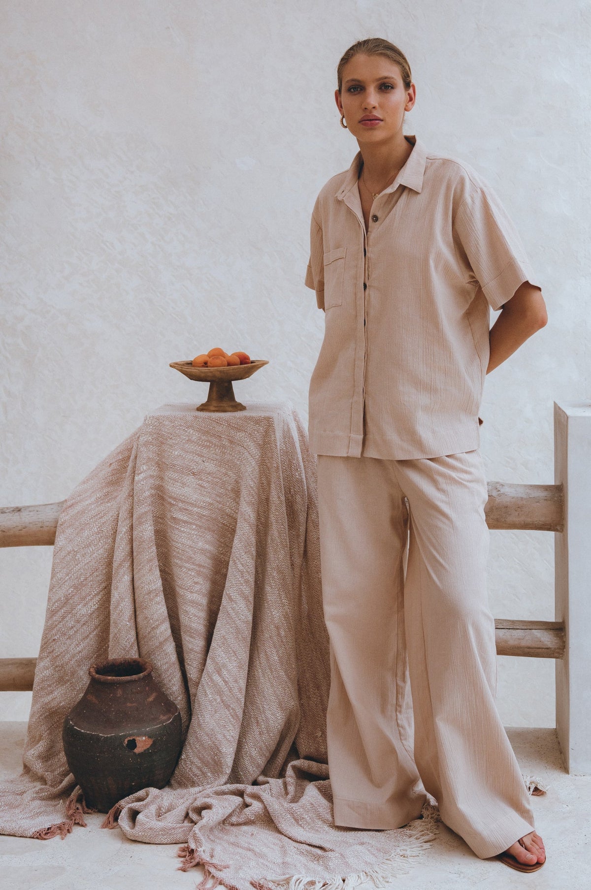 Raya Wide Leg Linen Pants