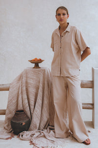 Raya Wide Leg Linen Pants