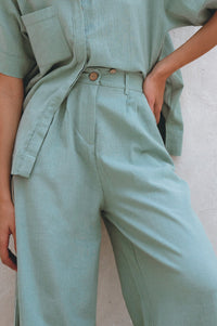 Raya Wide Leg Linen Pants