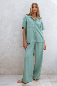 Raya Wide Leg Linen Pants