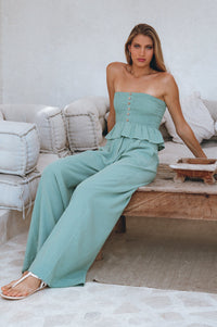 Raya Wide Leg Linen Pants