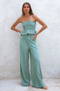 Raya Wide Leg Linen Pants