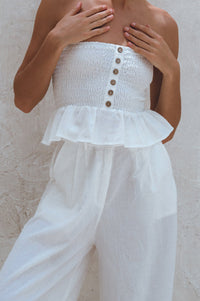 Raya Wide Leg Linen Pants