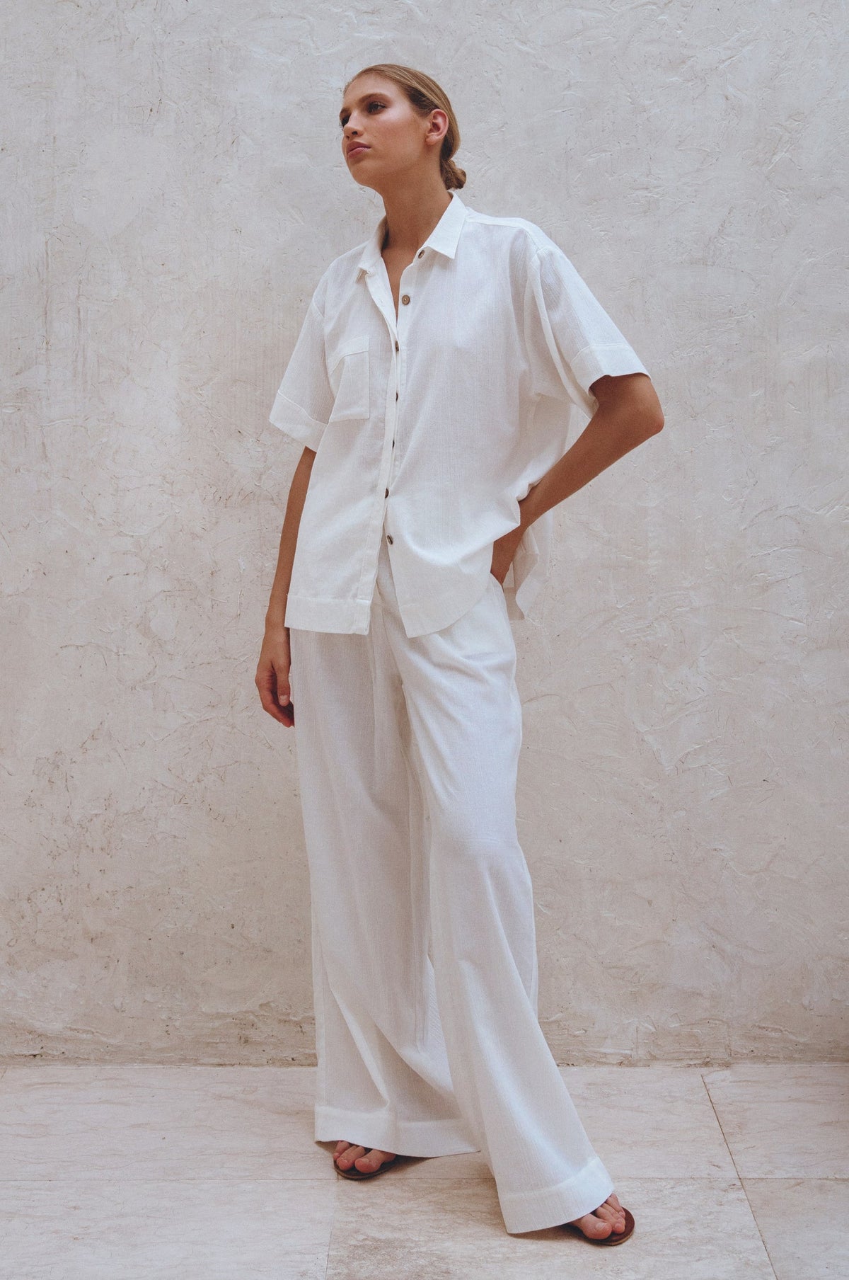 Raya Wide Leg Linen Pants