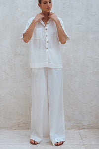 Raya Wide Leg Linen Pants