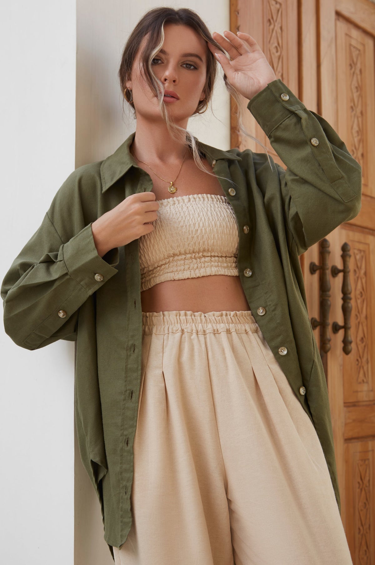 Romania Oversized Linen Shirt (Sale)