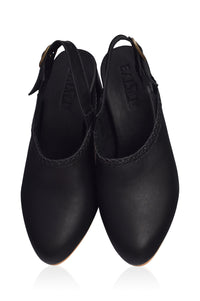 Savage Leather Slingback Heels (Sz. 4, 7.5 & 9)