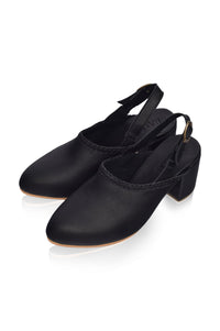 Savage Leather Slingback Heels (Sz. 4, 7.5 & 9)