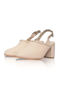 Savage Leather Slingback Heels